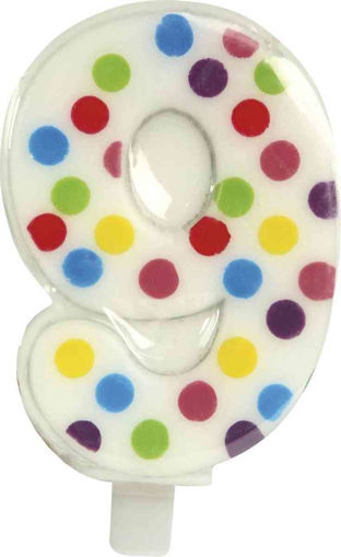 Picture of CONFETTI CANDLE NO 9 - 6.5CM